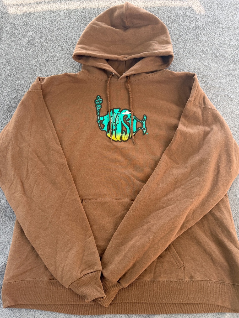 Phish Fall Tour West 2021 Hoodie Mens Large Brown Concert Band Graphic Pullover